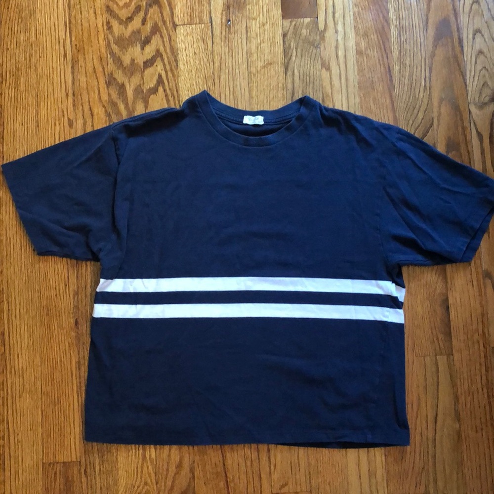 Navy blue striped t-shirt